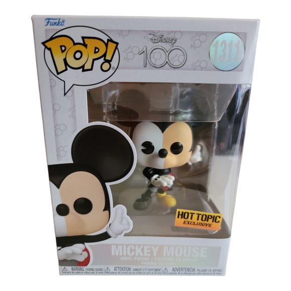 Funko Pop Disney 100 (#1311) Mickey Mouse Vinyl Figure in Soft Protector - Picture 2 of 10
